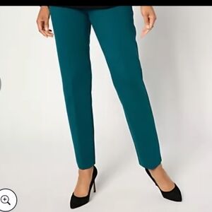 🦩Susan Graver Ponte Straight-Leg Pull-On Pants NWT Sz LP (Fit Regular Lenght)